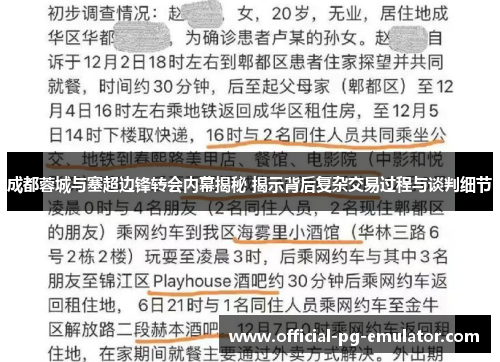 成都蓉城与塞超边锋转会内幕揭秘 揭示背后复杂交易过程与谈判细节 成都蓉城与塞超边锋转会内幕揭秘 揭示背后复杂交易过程与谈判细节